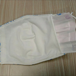 布マスク 浴衣布 トンボ柄 フィルターポケット付マスク S M L LL 立体型 4枚目の画像