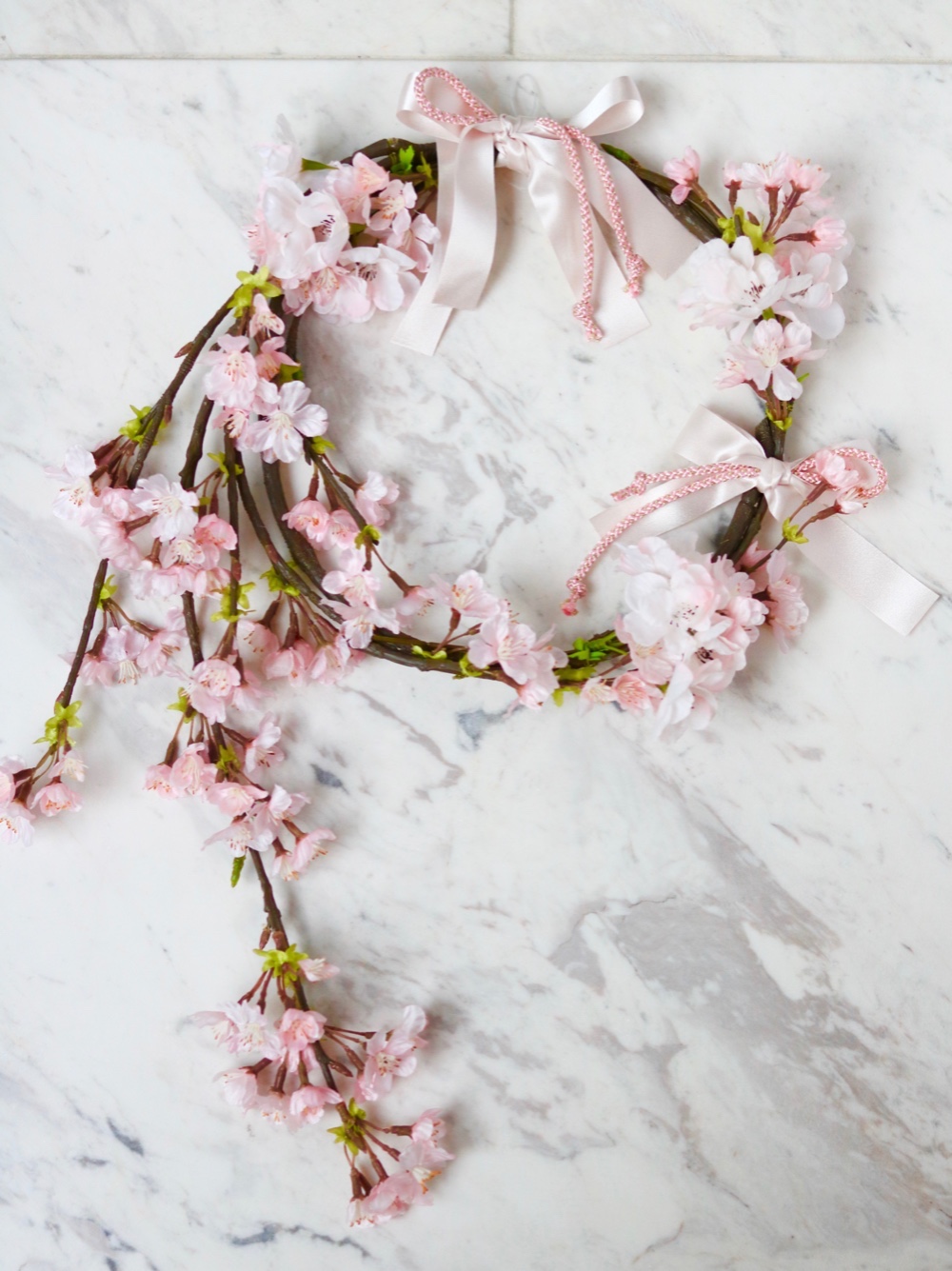 さくらさくらリース　お家でお花見　　はんなり桜ピンク