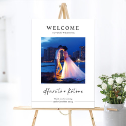 ウェルカムボード 結婚式 写真入りポスターパネル印刷　#26 2枚目の画像