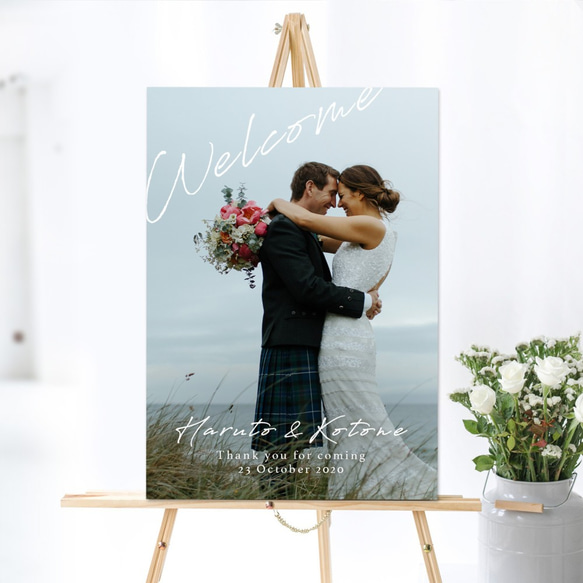 ウェルカムボード 結婚式 写真入りポスターパネル印刷　#28 1枚目の画像