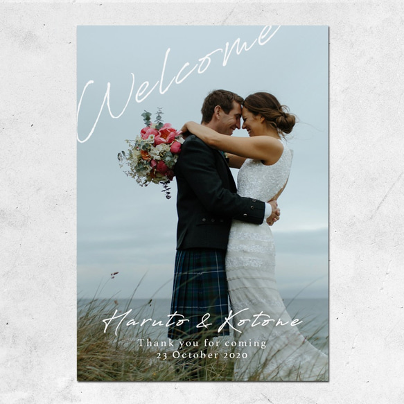 ウェルカムボード 結婚式 写真入りポスターパネル印刷　#28 2枚目の画像