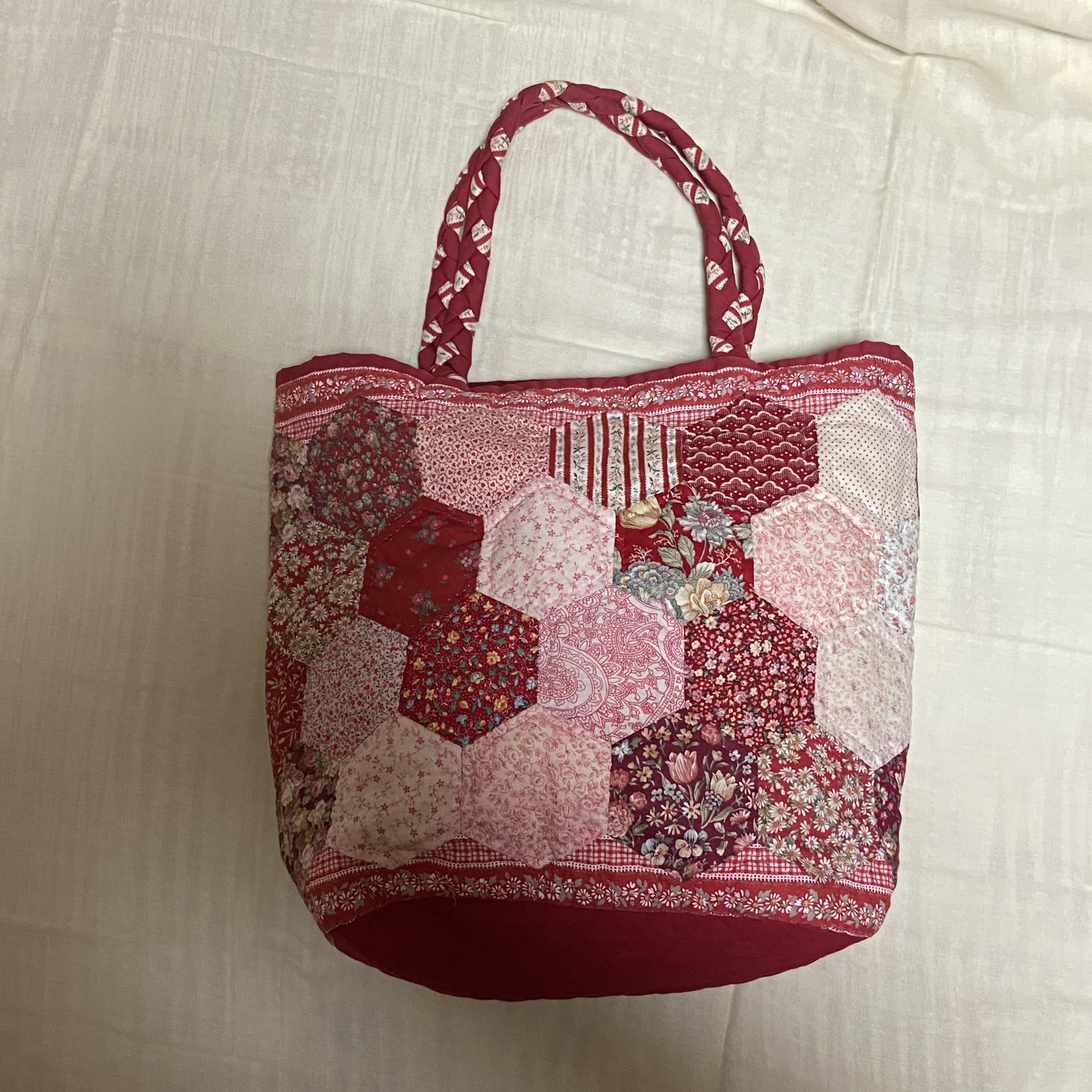 素晴らしい価格 MISS パッチワークデザインのヴィンテージカゴトートバッグ JUNE バッグ