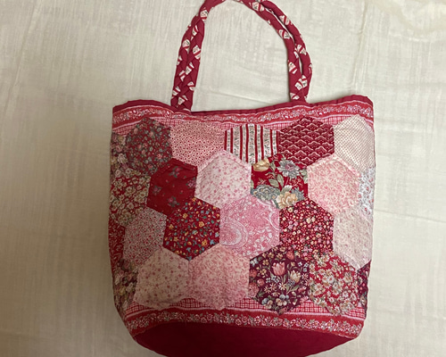 ハンドメイド、パッチワーク、バッグ、茶色 - メルカリ
