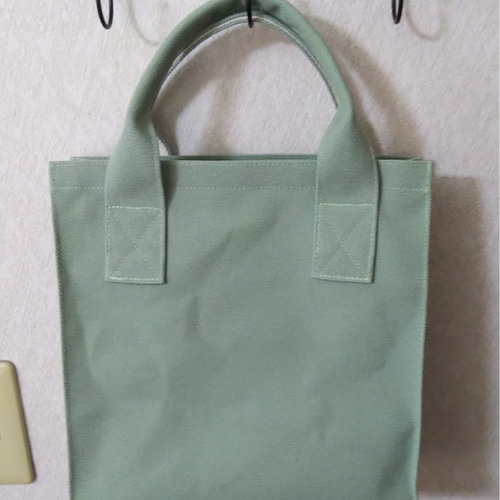 スクエアトートバッグ スモーキーセラドン トートバッグ sayo