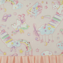 ミュージカルユニコーン　ピンク　レッスンバッグ　上履き入れセット　女の子　入園入学 3枚目の画像