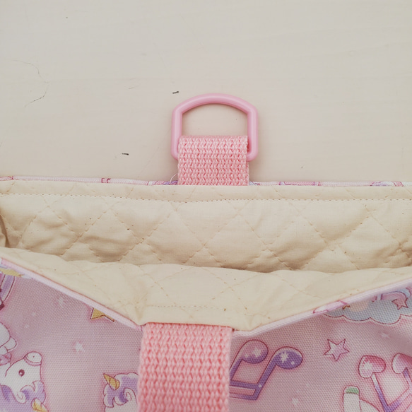 ミュージカルユニコーン　ピンク　レッスンバッグ　上履き入れセット　女の子　入園入学 5枚目の画像