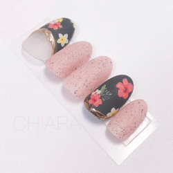 ネイルチップ ワンホン フラワー パール ワンホン お花パールネイル ネイルチップ（つけ爪） twii*＊lau