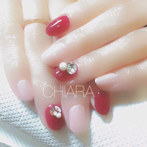 NO149 ニュアンスネイルチップシンプルピンク