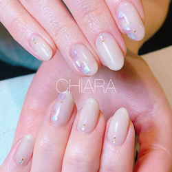 N14》既成ネイルチップ24枚セット ピンク グラデーション スクエア