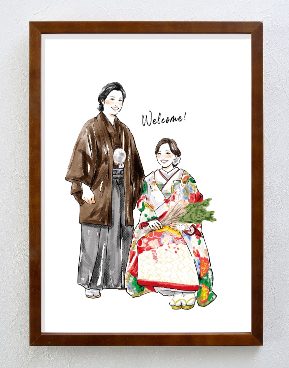 和装ver　現役イラストレータが描く高品質デジタル水彩似顔絵