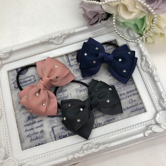 お待たせ! 3色展開♡キラキラなラインストーンの レディなトリプル重ね ファッション雑貨