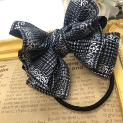 グレンチェック×silverホイル design♡  flapping ribbon bymarinco 5枚目の画像