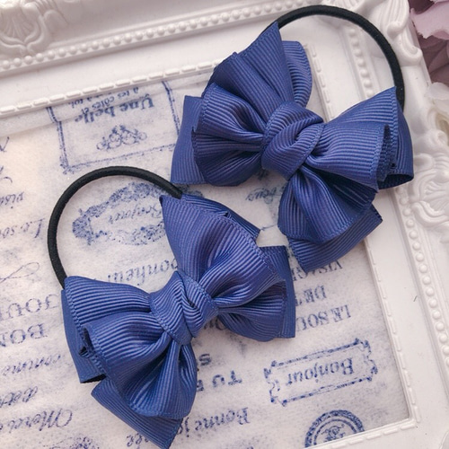 3色より2個選べる♡フリルたっぷりリボンのヘアゴム 雑貨・その他 り  