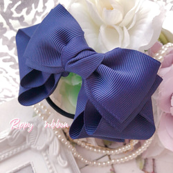 ティファニーブルーcolour♡ キラキラ銀糸ダブルリボン の