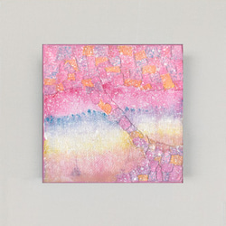 画　絵画　現代アート　アート作品　キャンバス　原画　1点もの 1点もの：青の遊戯 原画（0号キャンバス 18cm x 18cm） 絵画