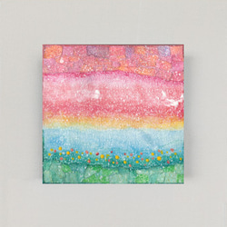 1点もの：青の遊戯 原画（0号キャンバス 18cm x 18cm） 絵画 yacCka