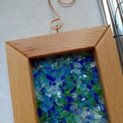 風鈴・海洋風鈴・Dazzling Maker・總長127cm・原木框・藍綠沙 第2張的照片