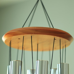 風鈴・和弦木頂風鈴・Wood Top Wind Chime・總長114cm・原木色・六管 第2張的照片