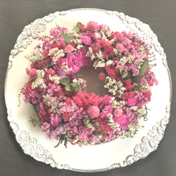 【母の日SALE】Limonium wreathe リモニウムリース  ドライフラワー 誕生日 新築祝い プレゼント 2枚目の画像