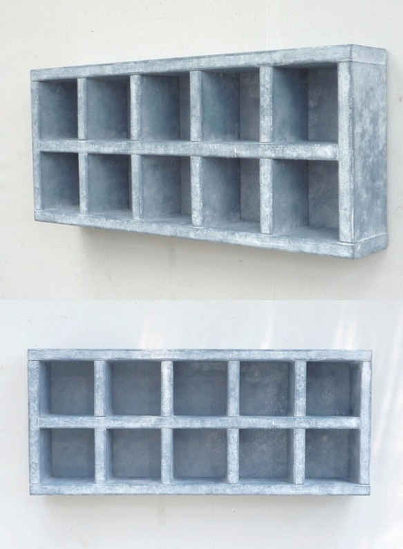 box shelf - blue grey 2枚目の画像