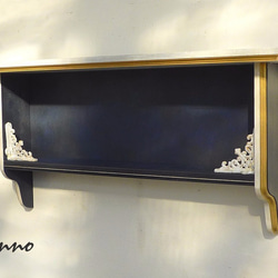 wall shelf - white × navy × gold 2枚目の画像