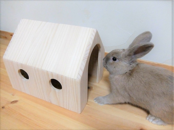 mochi 4個セット 【ウッド ハウス 家】 うさぎ用品 小動物用品 ◇送料無料◇ うさぎのおうち ペットハウス おもちゃ・ペット