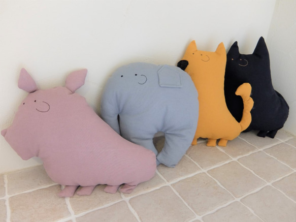 キャラクター クッション ぬいぐるみ ◇送料無料◇ キャラクタークッション ぬいぐるみ opucopu 通販