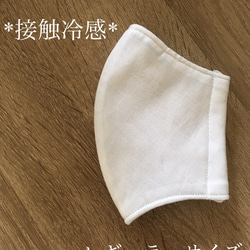 【冷】 接触冷感 ＊ レギュラーサイズ マスク ＊ ハンドメイド　夏用　夏マスク 1枚目の画像