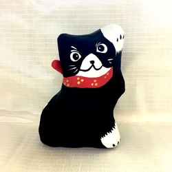 招き猫(ハチワレ) 張り子 縁起物 1枚目の画像