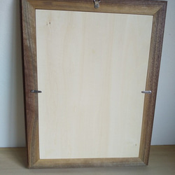 木製鏡　耳付き　ウォールナット 5枚目の画像