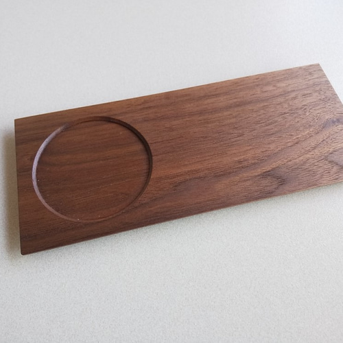 ティープレート 【ウォールナット】 木製ロングコースター コースター