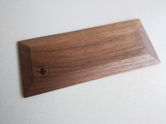 ティープレート　【ウォールナット】　木製ロングコースター 2枚目の画像