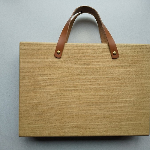 木製アタッシュケース 【タモ×ウォールナット】 ビジネスバッグ 木と革