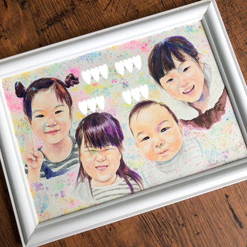 額付き送料込み】A5サイズ似顔絵 イラスト 似顔絵いろは 通販