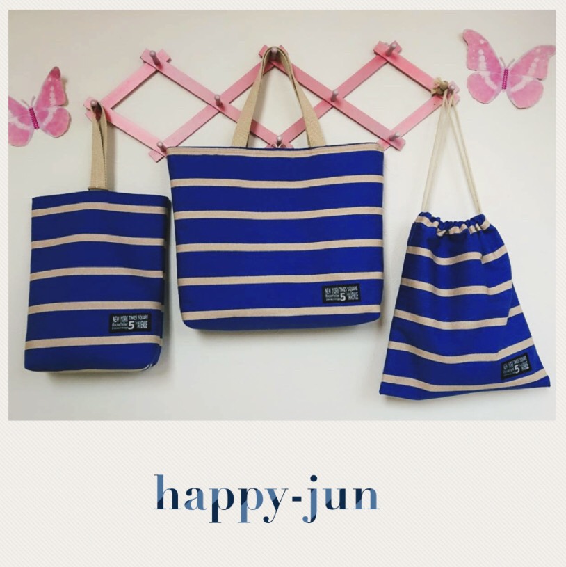 入園入学３点セット 男の子 ブルー ベージュ ボーダーは