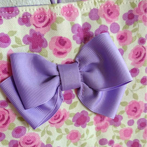入園入学セットパープル花リボンハートレース