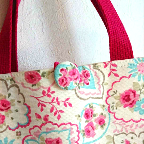 入園 入学3点セット 女の子 輸入花柄×ビビットピンク レッスン