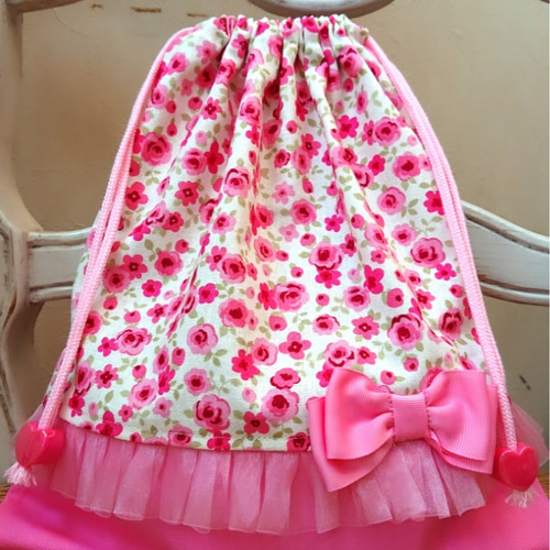入園 入学3点セット 女の子 ユニコーン ピンク フリル レッスンバッグ  