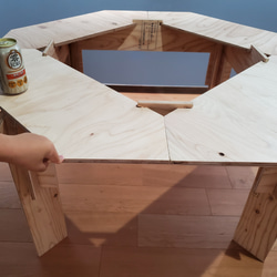二段階高さ調整可能　囲炉裏テーブル　ジカロテーブル 2枚目の画像