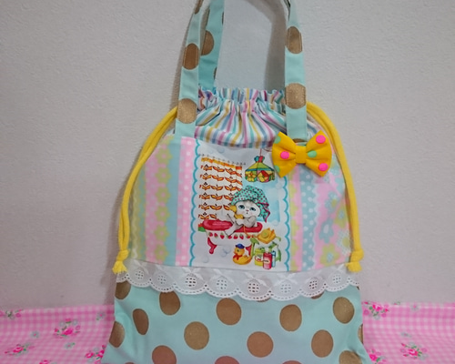 コヤンイサムチョン～ルミちゃんの持ち手付き巾着 巾着袋 pachipachi