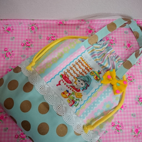 コヤンイサムチョン～ルミちゃんの持ち手付き巾着 巾着袋 pachipachi