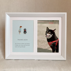 ペットフォトフレーム＆名入れ【THANKS BUDDY photo frame（黒柴）】犬 ペット 4枚目の画像