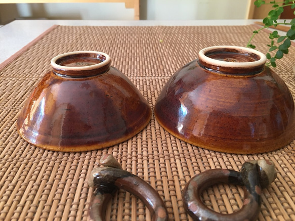 夫婦茶碗と箸置きのセット 4枚目の画像