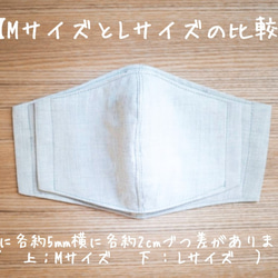 【オーガニックコットン・グレーベージュ】Wガーゼ・かわいい・立体マスク・M・ワンポイント・綿１００％・敏感肌・送料無料 4枚目の画像