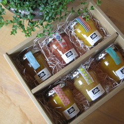 柑橘系　ソーダ割りの素　コンフィチュール　６本組　（化粧箱入りなので手土産や贈り物にご利用いただけます。） 2枚目の画像