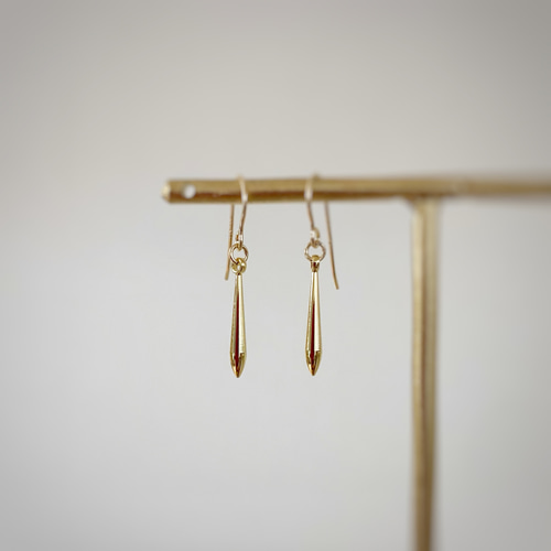 ラフカット アメトリン 一粒 シンプル ミニ フック ピアス 14kgf ラフカット アメトリン 一粒 シンプル ミニ フック ピアス 14kgf