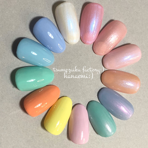 選べるワンカラー2色セット/アシメOK/カスタマイズネイルチップ/ネイル