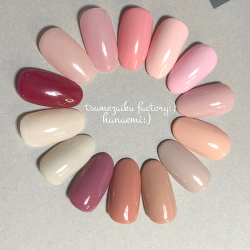 5色セットワンカラー/ワンカラー/カスタマイズネイルチップ/上品