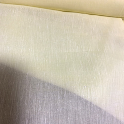 アイスコットン　近江の麻織物×スポエリーアイスコットン　幅39.0cm×50.0cm  薄いイエロー 2枚目の画像