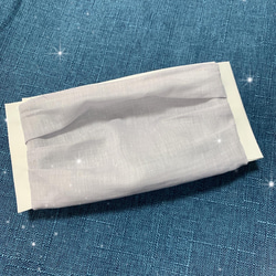 夏マスク　アイスコットン×抗ウィルス機能性加工CLEANZE®︎生地　ポケット付き立体マスク　Mサイズ　 2枚目の画像